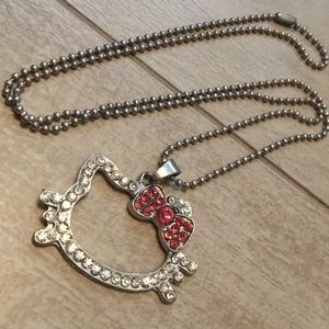 Hello Kitty Face Necklace